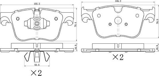 FREMAX FBP-0770 - Komplet kočnih obloga, disk kočnica parts5.com