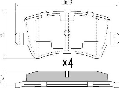 FREMAX FBP-1497 - Komplet zavornih oblog, ploscne (kolutne) zavore parts5.com