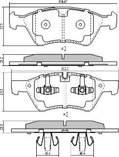 FREMAX FBP-1522 - Sada brzdových destiček, kotoučová brzda parts5.com