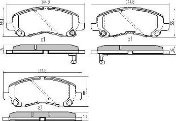 FREMAX FBP-1611 - Set placute frana,frana disc parts5.com