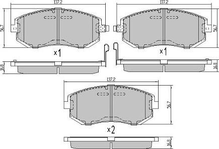 FREMAX FBP-1627 - Sada brzdových platničiek kotúčovej brzdy parts5.com