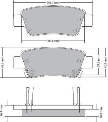 FREMAX FBP-1717 - Komplet zavornih oblog, ploscne (kolutne) zavore parts5.com