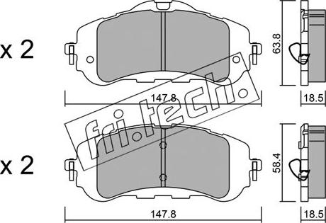 Fri.Tech. 999.0 - Set placute frana,frana disc parts5.com