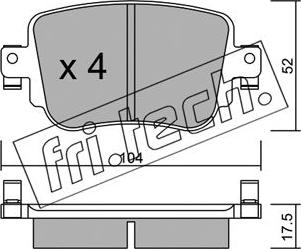 Fri.Tech. 996.0 - Komplet zavornih oblog, ploscne (kolutne) zavore parts5.com