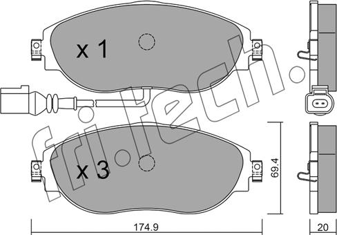 Fri.Tech. 968.0 - Set placute frana,frana disc parts5.com