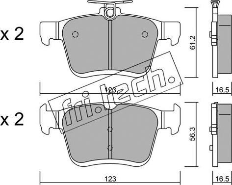 Fri.Tech. 967.0 - Brake Pad Set, disc brake parts5.com