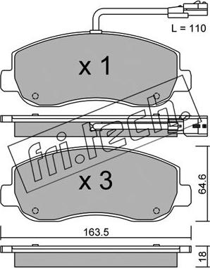 Fri.Tech. 915.0 - Aksesuar seti, Fren pabucu parts5.com