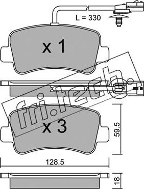 Fri.Tech. 916.0 - Set placute frana,frana disc parts5.com