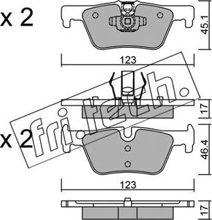 Fri.Tech. 978.0 - Set placute frana,frana disc parts5.com