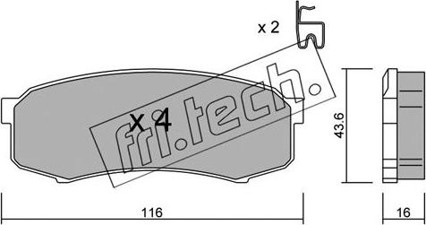 Fri.Tech. 447.0 - Set placute frana,frana disc parts5.com