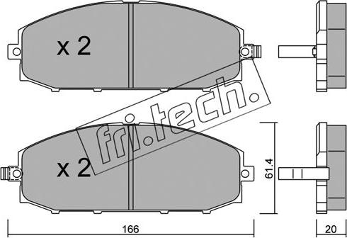 Fri.Tech. 422.0 - Set placute frana,frana disc parts5.com