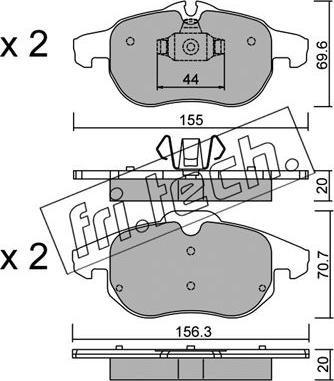 Fri.Tech. 556.0 - Set placute frana,frana disc parts5.com