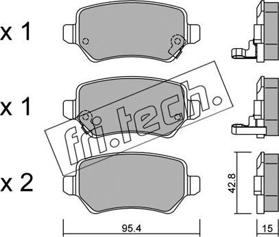 Fri.Tech. 558.0 - Set placute frana,frana disc parts5.com