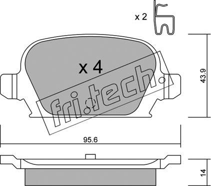 Fri.Tech. 557.0 - Set placute frana,frana disc parts5.com