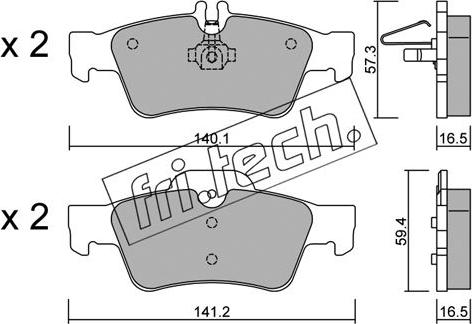 Fri.Tech. 584.0 - Komplet pločica, disk-kočnica parts5.com