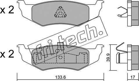 Fri.Tech. 538.0 - Set placute frana,frana disc parts5.com