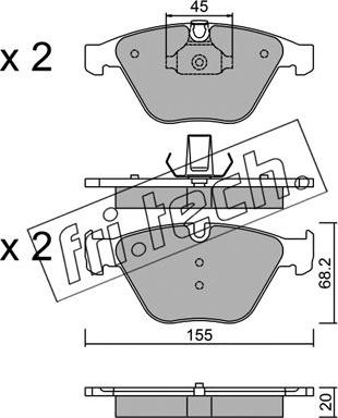 Fri.Tech. 574.8 - Set placute frana,frana disc parts5.com