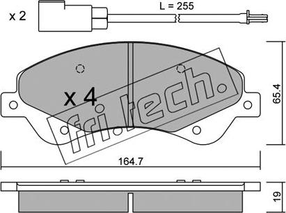 Fri.Tech. 695.0 - Set placute frana,frana disc parts5.com