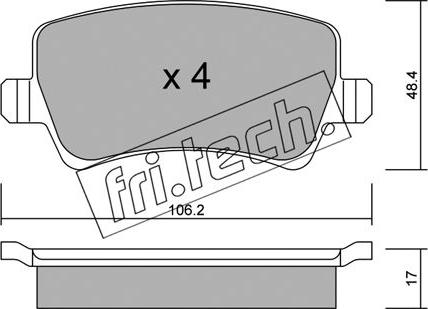 Fri.Tech. 692.0 - Bremsbelagsatz, Scheibenbremse parts5.com