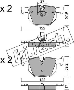 Fri.Tech. 660.0 - Juego de pastillas de freno parts5.com