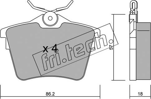 Fri.Tech. 618.0 - Set placute frana,frana disc parts5.com