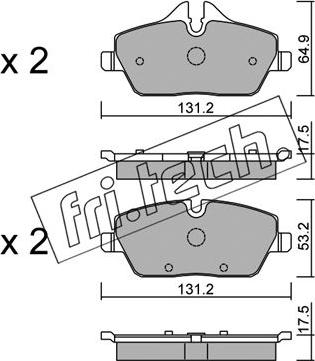 Fri.Tech. 680.0 - Σετ τακάκια, δισκόφρενα parts5.com