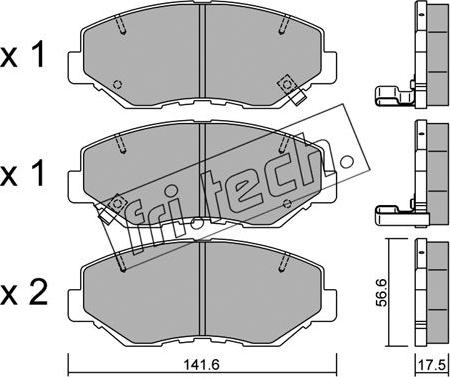 Fri.Tech. 622.0 - Fren balata seti, diskli fren parts5.com