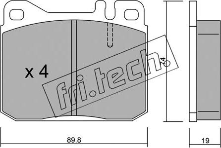 Fri.Tech. 013.2 - Set placute frana,frana disc parts5.com