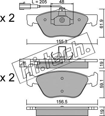 Fri.Tech. 085.0 - Set placute frana,frana disc parts5.com