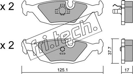 Fri.Tech. 072.1 - Juego de pastillas de freno parts5.com