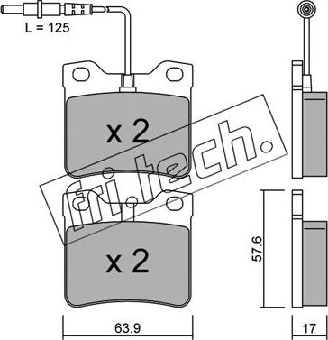 Fri.Tech. 199.0 - Brake Pad Set, disc brake parts5.com