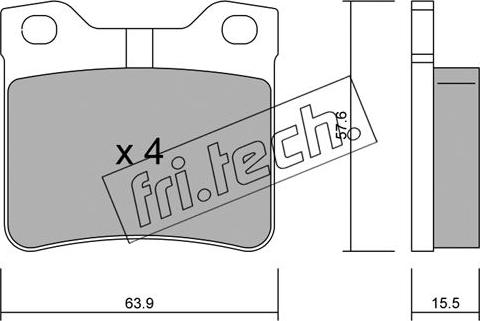 Fri.Tech. 199.1 - Fékbetétkészlet, tárcsafék parts5.com