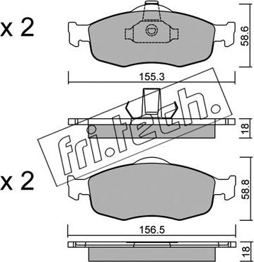 Fri.Tech. 148.0 - Set placute frana,frana disc parts5.com