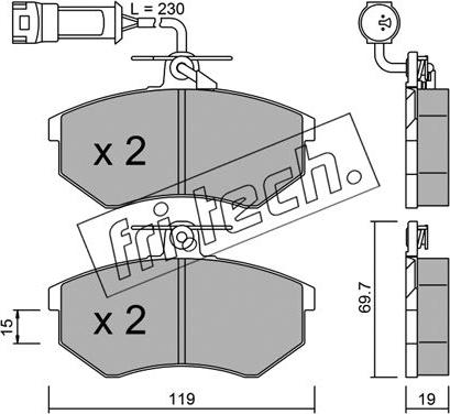 Fri.Tech. 151.1 - Juego de pastillas de freno parts5.com