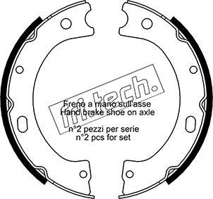 Fri.Tech. 1067.191 - Set saboti frana, frana de mana parts5.com