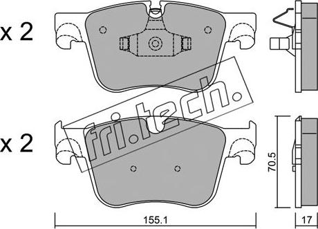 Fri.Tech. 1001.0 - Set placute frana,frana disc parts5.com