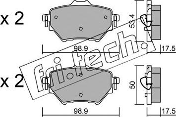 Fri.Tech. 1003.0 - Set placute frana,frana disc parts5.com