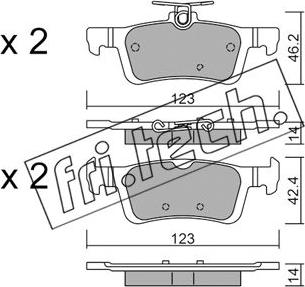 Fri.Tech. 1002.1 - Set placute frana,frana disc parts5.com