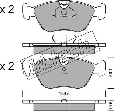 Fri.Tech. 189.0 - Brake Pad Set, disc brake parts5.com