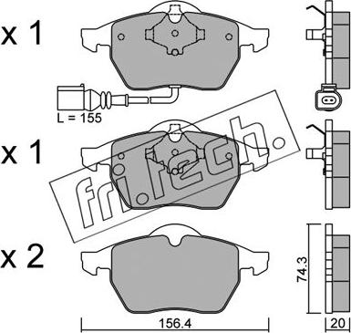 Fri.Tech. 188.4 - Σετ τακάκια, δισκόφρενα parts5.com