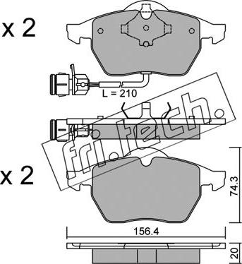 Fri.Tech. 188.0 - Σετ τακάκια, δισκόφρενα parts5.com