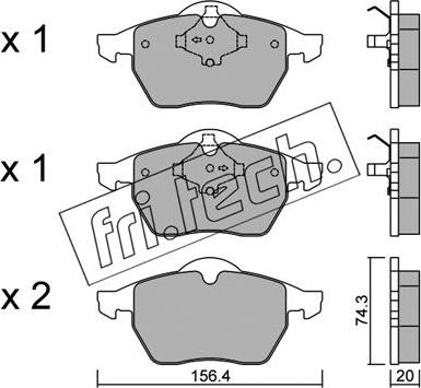 Fri.Tech. 188.1 - Set placute frana,frana disc parts5.com