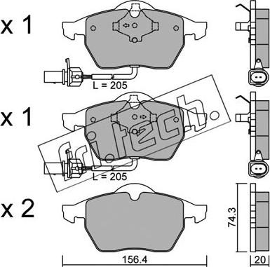 Fri.Tech. 188.3 - Fren balata seti, diskli fren parts5.com