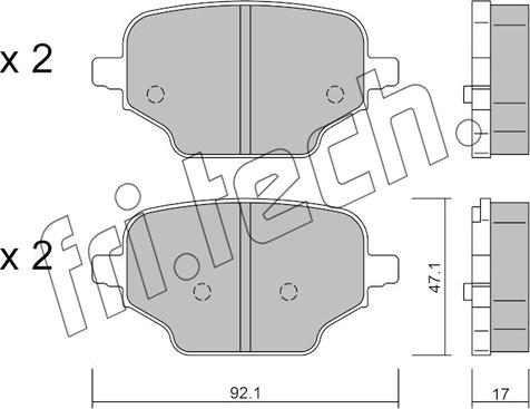 Fri.Tech. 1245.0 - Set placute frana,frana disc parts5.com