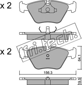 Fri.Tech. 124.0 - Set placute frana,frana disc parts5.com