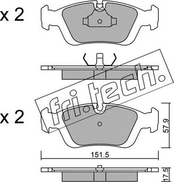 Fri.Tech. 126.0 - Juego de pastillas de freno parts5.com