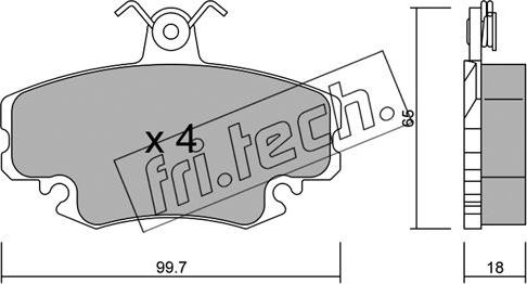 Fri.Tech. 122.0 - Juego de pastillas de freno parts5.com