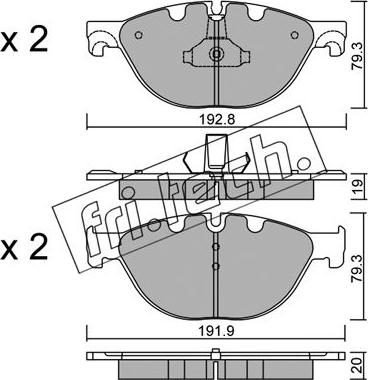 Fri.Tech. 847.0 - Set placute frana,frana disc parts5.com