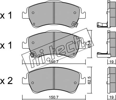 Fri.Tech. 811.0 - Zestaw klocków hamulcowych, hamulce tarczowe parts5.com