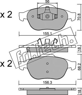 Fri.Tech. 345.1 - Juego de pastillas de freno parts5.com